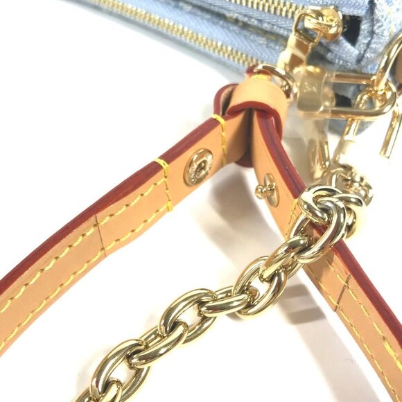 LOUIS VUITTON M83532 MonogramDenim Pochette-Live Pochette Shoulder Bag Unused - Picture 7 of 15